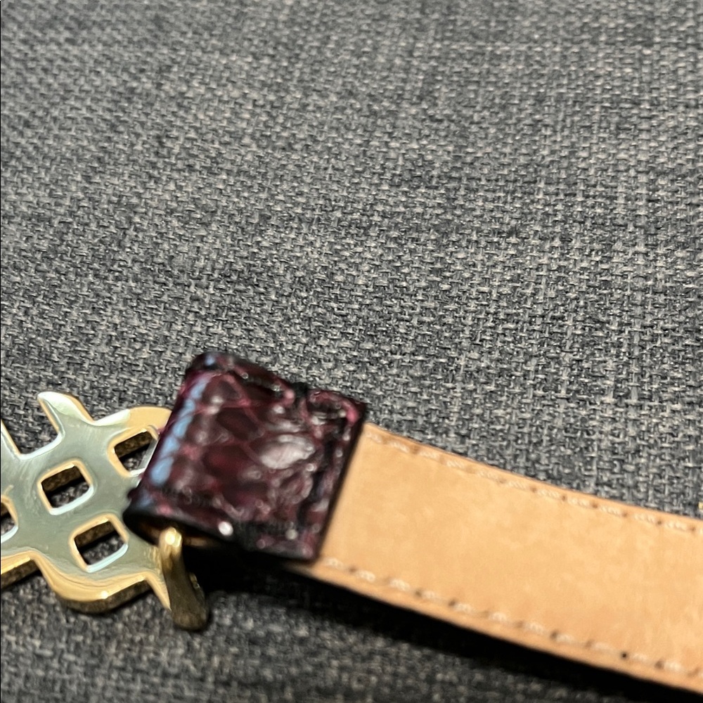 Burberry Pembrook snakeskin belt red claret - Picture 8 of 10